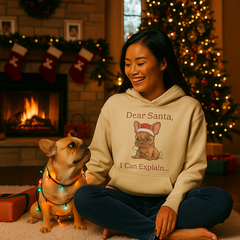 Dear Santa, I Can Explain Frenchie Christmas Hoodie