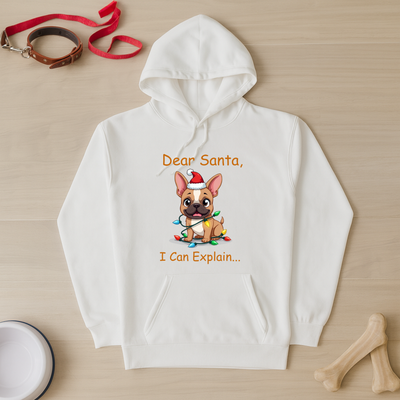 Dear Santa, I Can Explain Frenchie Christmas Hoodie